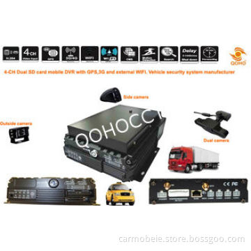3G GPS Wi-Fi car Mobile DVR , H.264 for School Bus Monitoring System